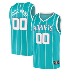 Charlotte Hornets Fast Break Replica Custom Jersey - Icon Edition - Teal | Fanatics for sale