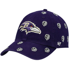 Baltimore Ravens '47 Women's Confetti Clean Up Head Logo Adjustable Hat - Purple online