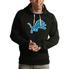 Detroit Lions Antigua Victory Pullover Hoodie - Black outlet