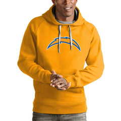 Los Angeles Chargers Antigua Victory Pullover Hoodie - Gold cheap