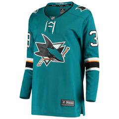 Logan Couture San Jose Sharks Fanatics Women's Breakaway Home Player Jersey Teal