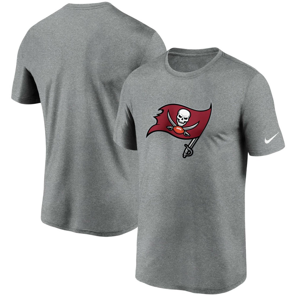 Tampa Bay Buccaneers Logo Essential Legend Performance T-Shirt - Heathered Pewter | Nike discount