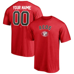 Cincinnati Reds Cooperstown Winning Streak Personalized Name & Number T-Shirt - Red