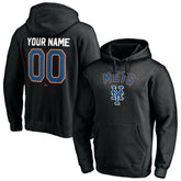 New York Mets Cooperstown Winning Streak Alternate Personalized Name & Number Pullover Hoodie - Black