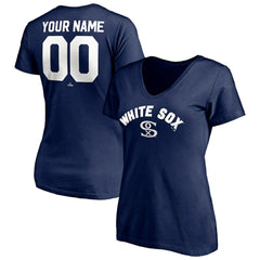 Chicago White Sox Women's Cooperstown Winning Streak Alternate Personalized Name & Number V-Neck T-Shirt - Navy