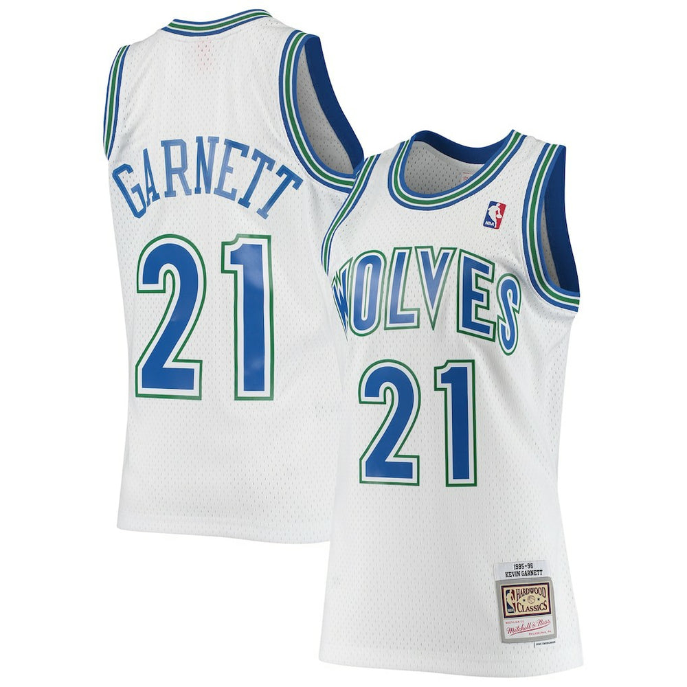 Kevin Garnett Minnesota Timberwolves 1995/96 Hardwood Classics Swingman Jersey - White | Mitchell & Ness outlet