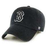 Boston Red Sox Logo Clean Up Adjustable Hat - Black | 47 brand