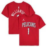 Zion Williamson New Orleans Pelicans Jordan Brand Preschool Statement Edition Name & Number T-Shirt - Red online