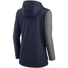 Tennessee Titans Women's Chevron Hoodie Performance Long Sleeve T-Shirt - Navy/Heathered Charcoal | Nike for sale