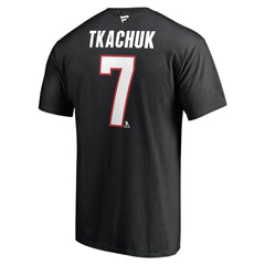 Brady Tkachuk Ottawa Senators Fanatics Authentic Stack Name & Number T-Shirt Black