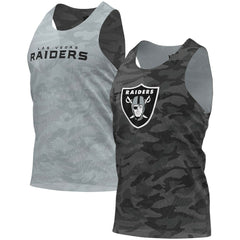 Las Vegas Raiders FOCO Reversible Mesh Tank Top - Black/Gray cheap