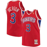 Allen Iverson Philadelphia 76ers 1996/97 Hardwood Classics Authentic Jersey - Red | Mitchell & Ness online