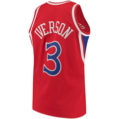 Allen Iverson Philadelphia 76ers 1996/97 Hardwood Classics Authentic Jersey - Red | Mitchell & Ness online