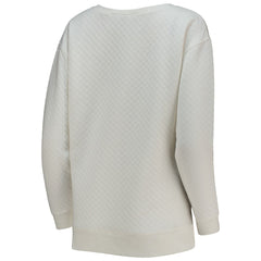 Miami Marlins Concepts Sport Women's Quilted Pullover Sweatshirt - White/Cream
