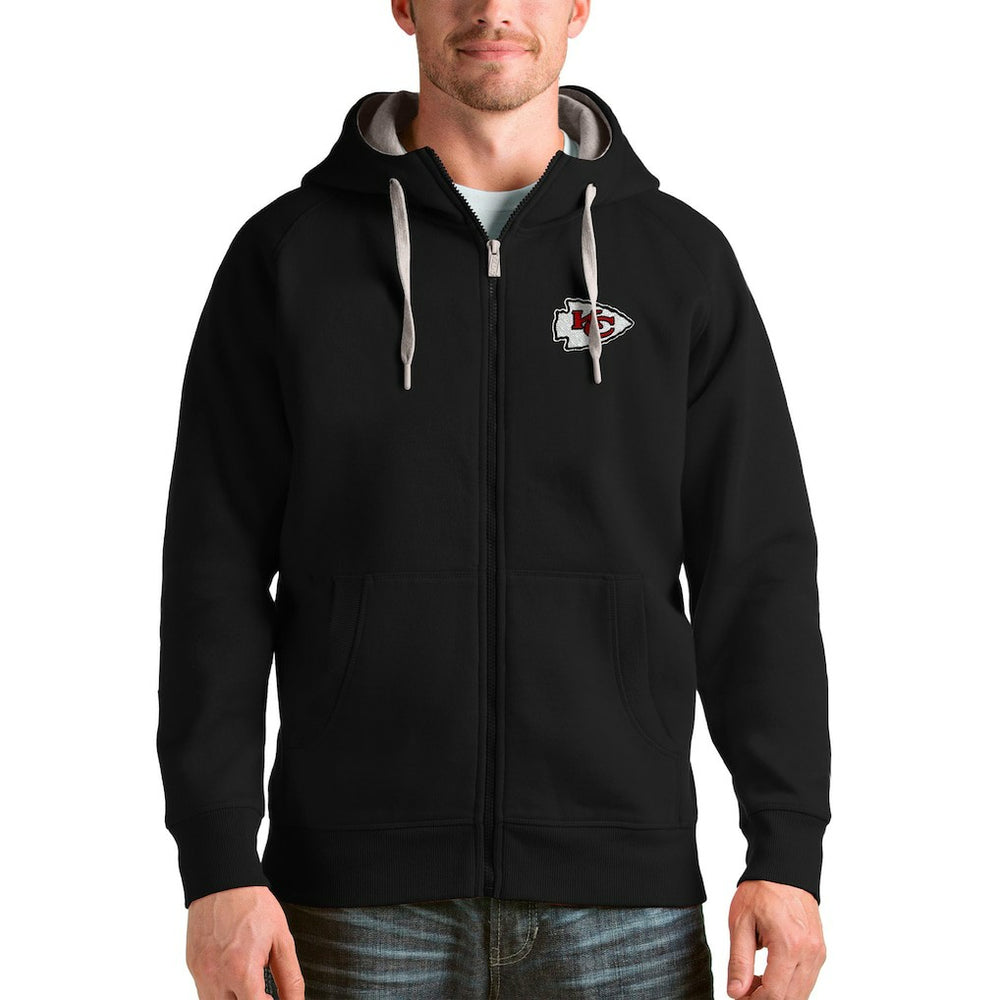 Kansas City Chiefs Antigua Victory Full-Zip Hoodie - Black outlet