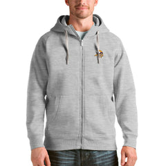 Minnesota Vikings Antigua Victory Full-Zip Hoodie - Heather Gray for sale