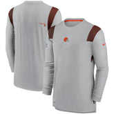 Cleveland Browns Sideline Player UV Performance Long Sleeve T-Shirt - Gray | Nike for sale