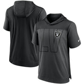 Las Vegas Raiders Performance Hoodie T-Shirt - Heathered Charcoal/Black | Nike cheap