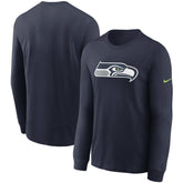 Seattle Seahawks Primary Logo Long Sleeve T-Shirt - College Navy | Nike cheap