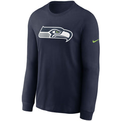 Seattle Seahawks Primary Logo Long Sleeve T-Shirt - College Navy | Nike cheap