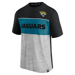 Jacksonville Jaguars Colorblock T-Shirt - Black/Heathered Gray sale