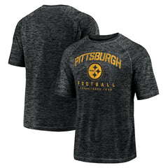 Pittsburgh Steelers Shade Battle Ready Raglan Space-Dye T-Shirt - Black on sale