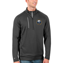 Buffalo Sabres Antigua Generation Quarter-Zip Pullover Jacket Charcoal/Silver