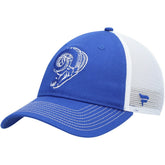 Los Angeles Rams Fundamental Vintage Trucker Unstructured Adjustable Hat - Royal/White online