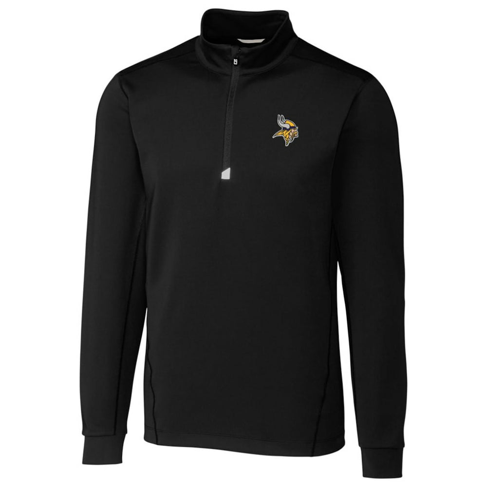 Minnesota Vikings Cutter & Buck Traverse Quarter-Zip Pullover Jacket - Black online