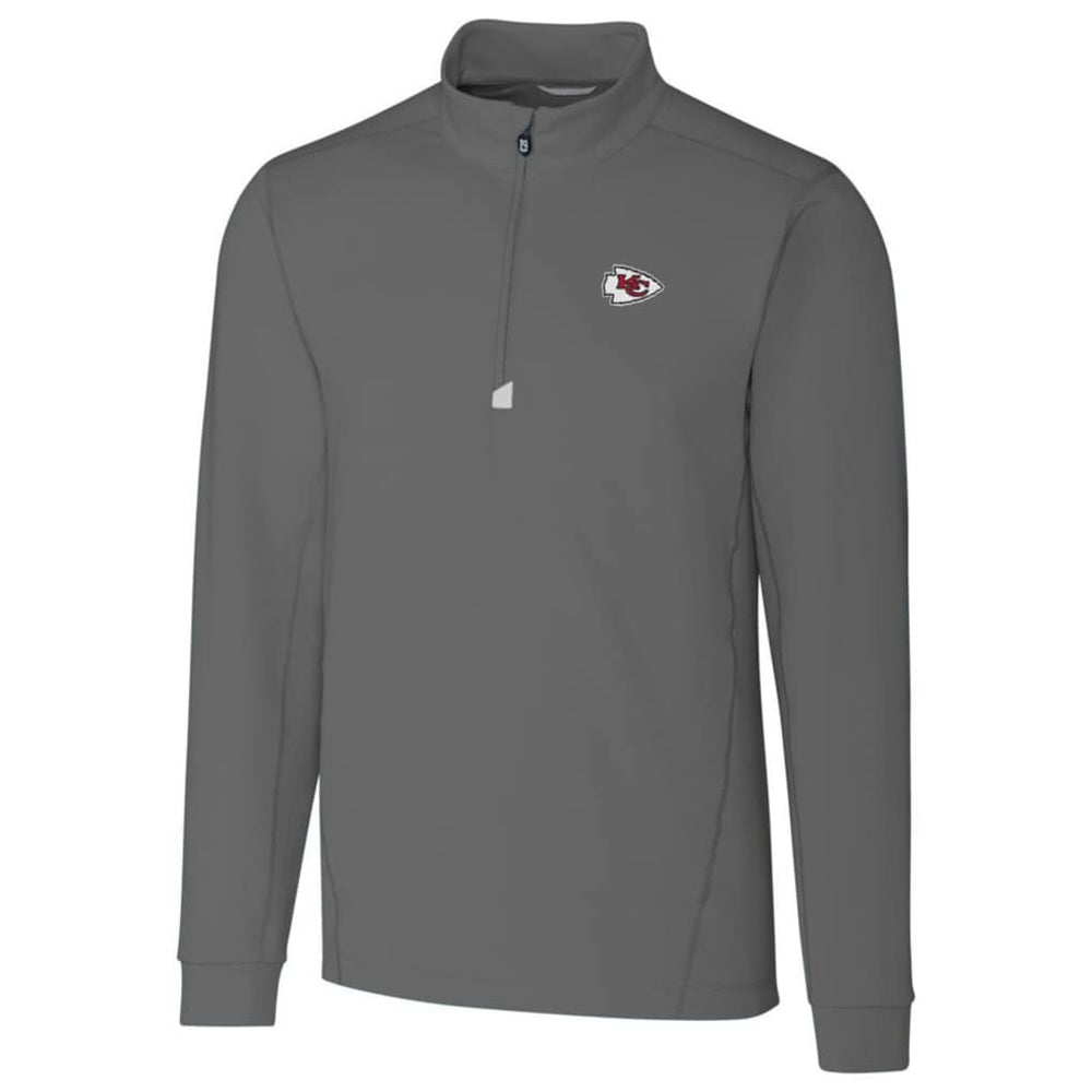 Kansas City Chiefs Cutter & Buck Traverse Quarter-Zip Pullover Jacket - Gray cheap