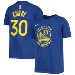 Stephen Curry Golden State Warriors Youth Logo Name & Number Performance T-Shirt sale - Royal | Nike shop