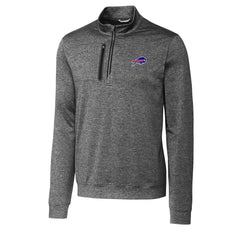 Buffalo Bills Cutter & Buck Big & Tall Stealth Quarter-Zip Pullover Jacket - Gray discount