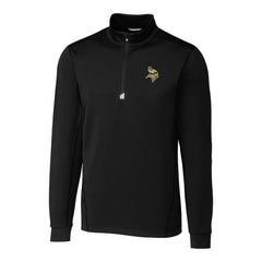 Minnesota Vikings Cutter & Buck Big & Tall Traverse Quarter-Zip Pullover Jacket - Black cheap