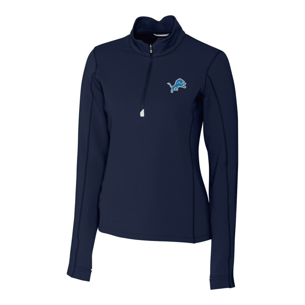 Detroit Lions Cutter & Buck Women's Traverse Half-Zip Pullover Jacket - Navy cheap