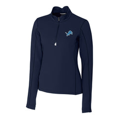 Detroit Lions Cutter & Buck Women's Traverse Half-Zip Pullover Jacket - Navy cheap