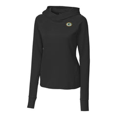 Green Bay Packers Cutter & Buck Women's Traverse Pullover Hoodie - Black cheap