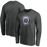 Detroit Tigers Cooperstown Collection Huntington Logo Long Sleeve T-Shirt - Charcoal