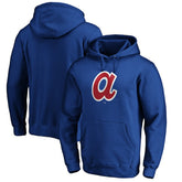 Atlanta Braves Cooperstown Collection Huntington Logo Fitted Pullover Hoodie - Royal