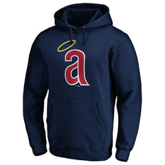 California Angels Cooperstown Collection Huntington Logo Fitted Pullover Hoodie - Navy