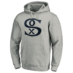 Chicago White Sox Cooperstown Collection Huntington Logo Fitted Pullover Hoodie - Heather Gray