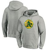 Athletics Cooperstown Collection Huntington Logo Fitted Pullover Hoodie - Heather Gray