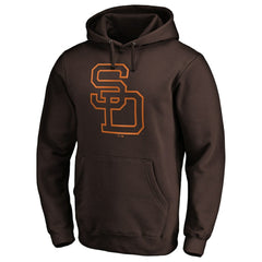 San Diego Padres Cooperstown Collection Huntington Logo Fitted Pullover Hoodie - Brown