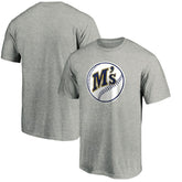 Seattle Mariners Cooperstown Collection Huntington Logo T-Shirt - Heathered Gray