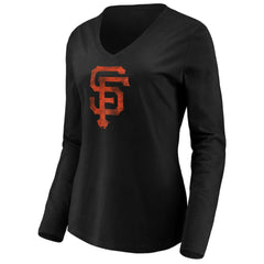 San Francisco Giants Women's Core Distressed Team Long Sleeve T-Shirt - Black