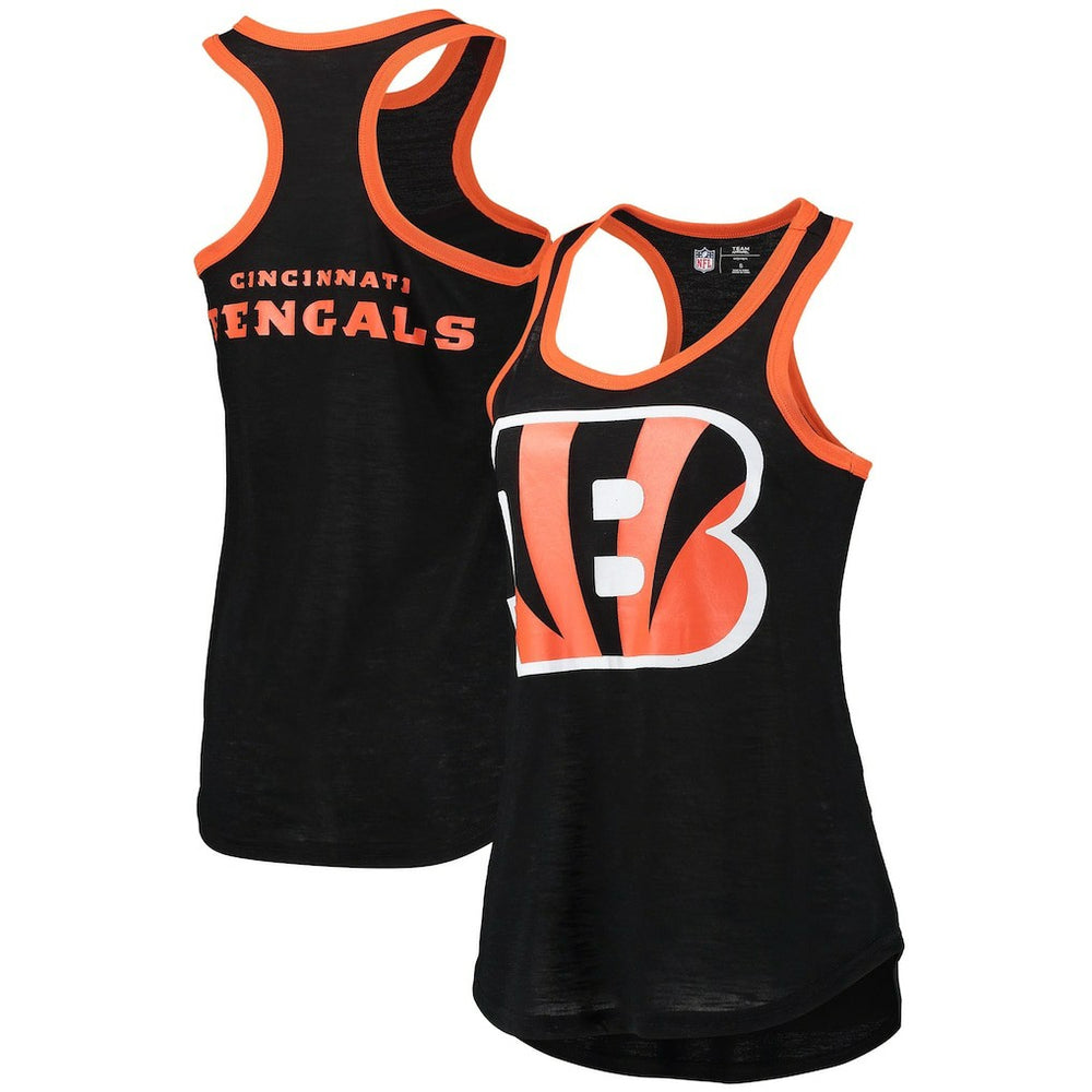 Cincinnati Bengals G-III 4Her by Carl Banks Women's Tater Burnout Tank Top - Black cheap