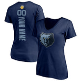 Memphis Grizzlies Women's Playmaker Personalized Name & Number V-Neck T-Shirt - Navy discount