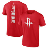 Houston Rockets Playmaker Personalized Name & Number T-Shirt - Red on sale