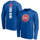 Detroit Pistons Playmaker Personalized Name & Number Long Sleeve T-Shirt sale - Blue outlet