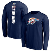 Oklahoma City Thunder Playmaker Personalized Name & Number Long Sleeve T-Shirt - Navy online