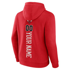 Chicago Bulls Playmaker Personalized Name & Number Pullover Hoodie - Red for sale